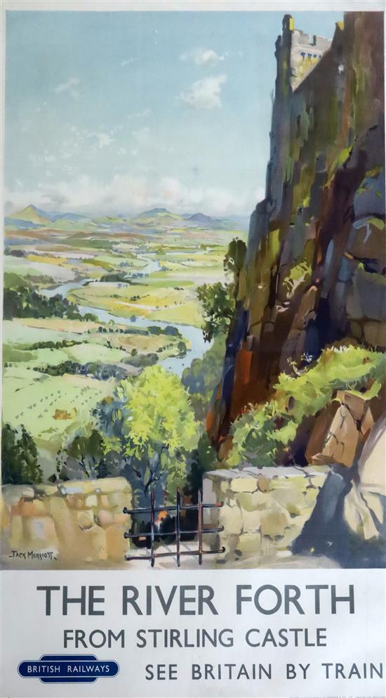 Jack Merriott (1901-1968) The River Forth from Stirling Castle 39.5 x 24.5in.